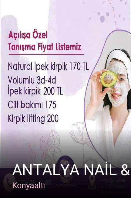 Konyaaltı ANTALYA NAİL & LASHES STUDIO — Manikür, Pedikür, Cilt Bakımı