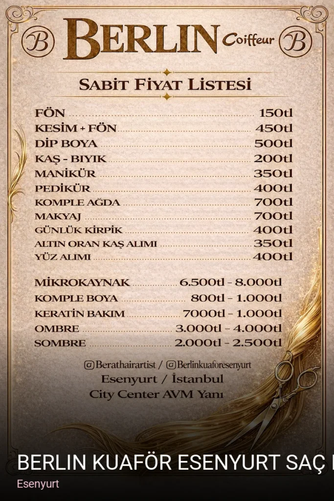 Esenyurt Berlin kuaför esenyurt saç kaynak merkezi — Saç Bakımı, Keratin