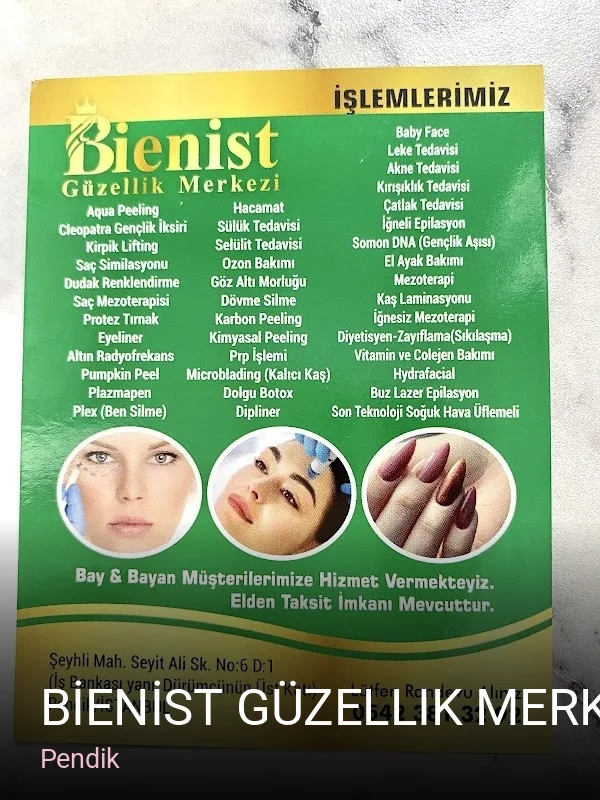 Pendik BİENİST Güzellik Merkezi — Manikür, Pedikür, Cilt Bakımı