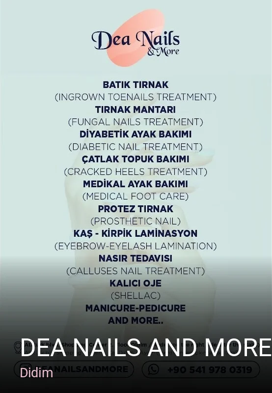 Didim Dea Nails and More — Manikür, Pedikür, Cilt Bakımı