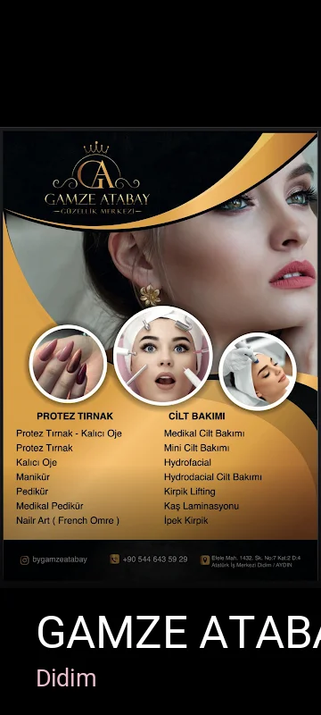 Didim GAMZE ATABAY GUZELLİK MERKEZİ D-MARİN — Manikür, Pedikür, Cilt Bakımı