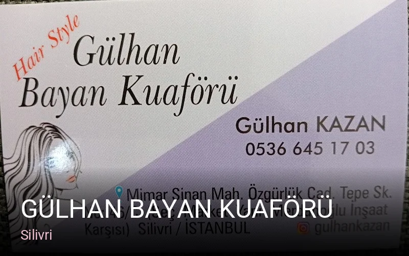 Silivri Gülhan Bayan kuaförü — Saç Bakımı, Keratin