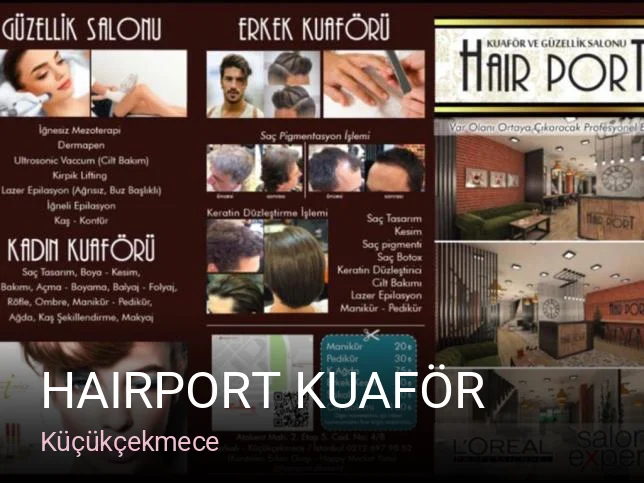 Küçükçekmece Hairport Kuaför — Saç Bakımı, Keratin, Manikür