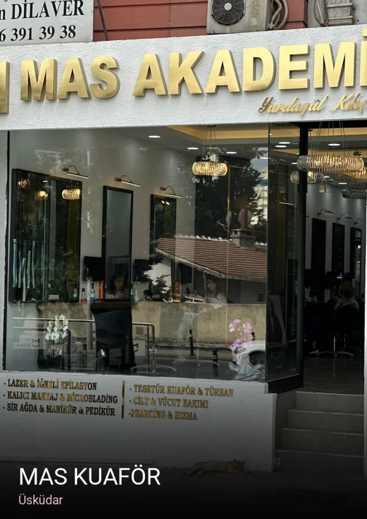 Üsküdar MAS KUAFÖR — Cilt Bakımı, Lazer Epilasyon, Saç Bakımı