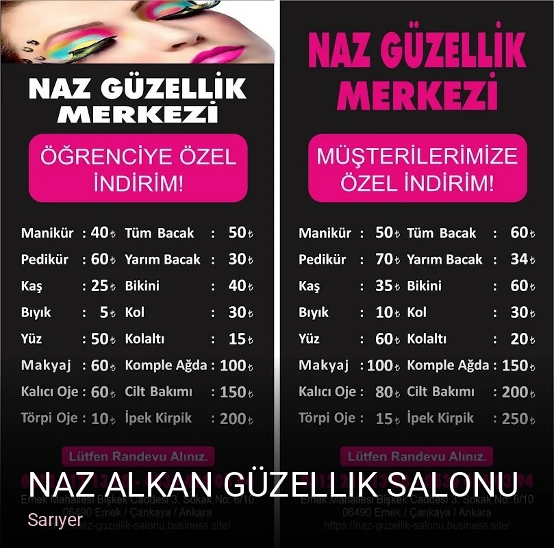 Sarıyer Naz Alkan Güzellik Salonu — Manikür, Pedikür, Protez Tırnak