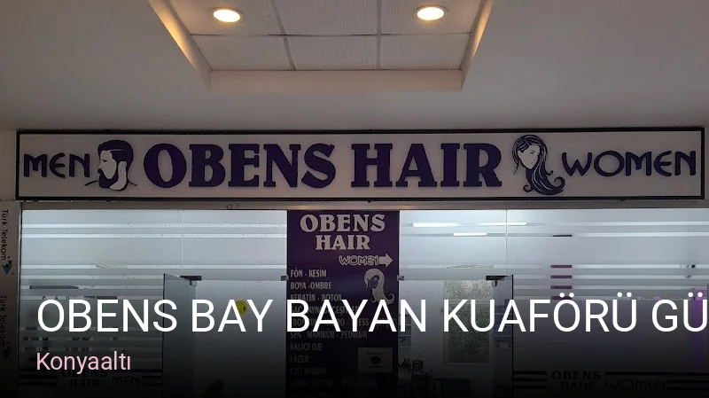 Konyaaltı Obens bay bayan kuaförü güzellik salonu — Saç Bakımı, Keratin, Manikür