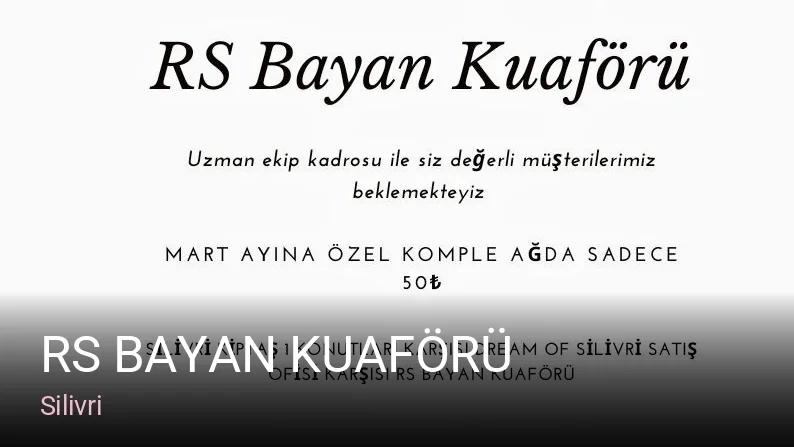Silivri Rs Bayan Kuaförü — Saç Bakımı, Keratin