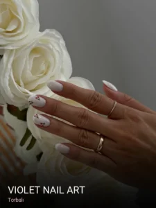 Torbalı Violet Nail Art — Manikür
